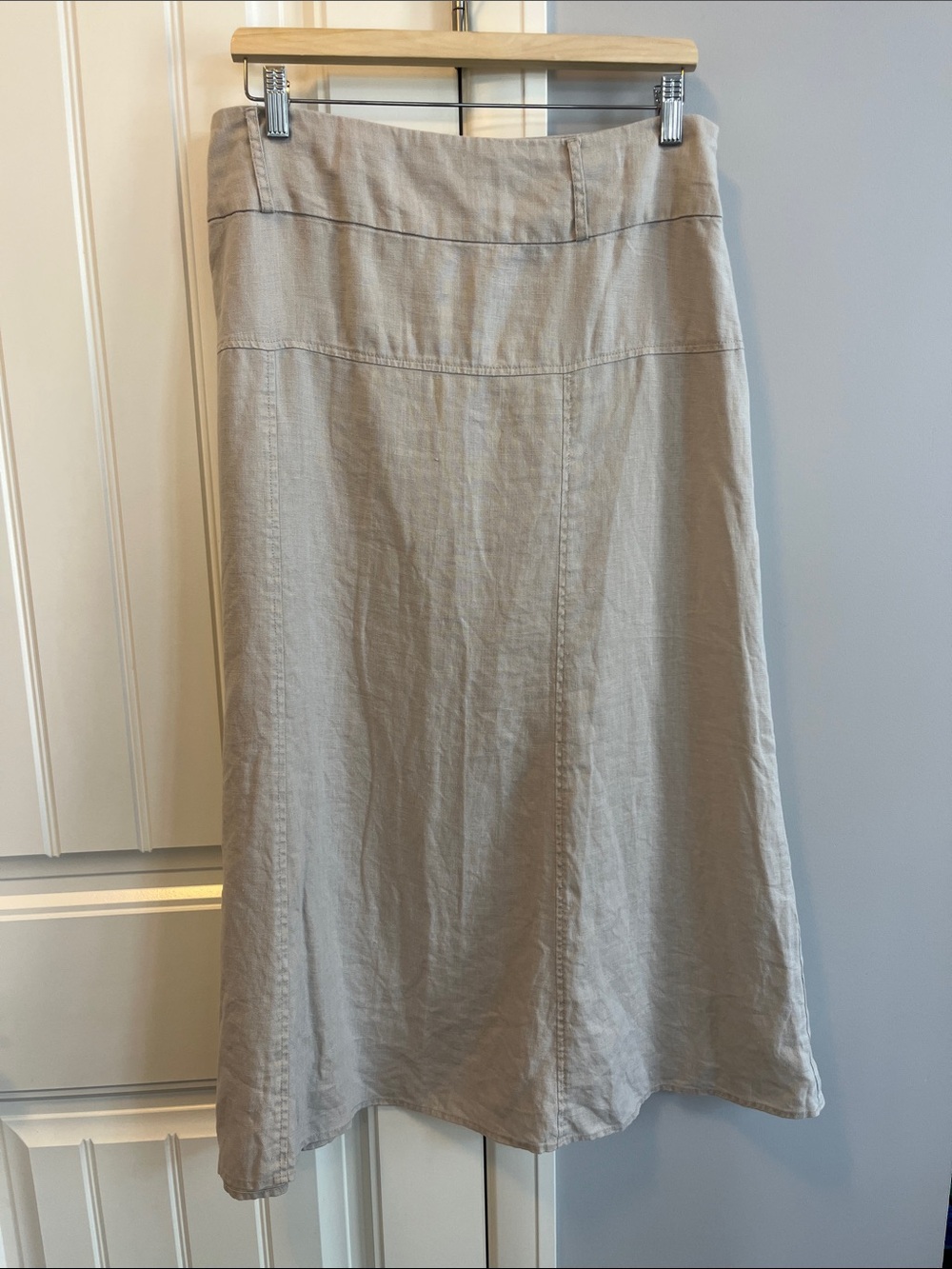 Kenar Linen A-Line Skirt L